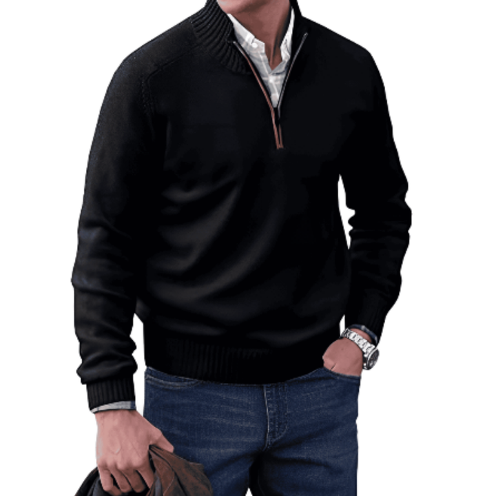 Varys | Casual Warm Half Zip Knitted Sweater For Men