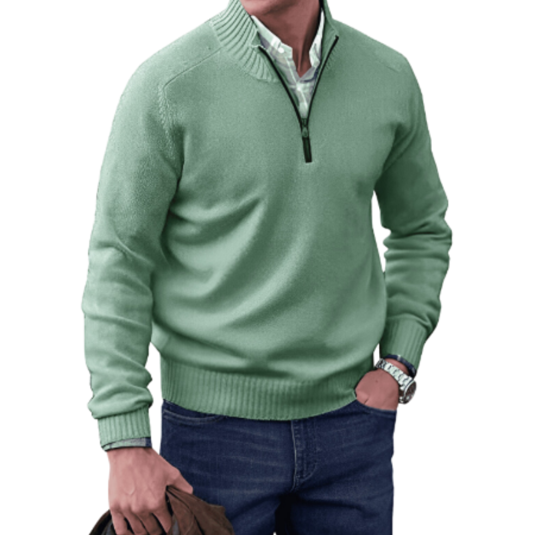 Varys | Casual Warm Half Zip Knitted Sweater For Men