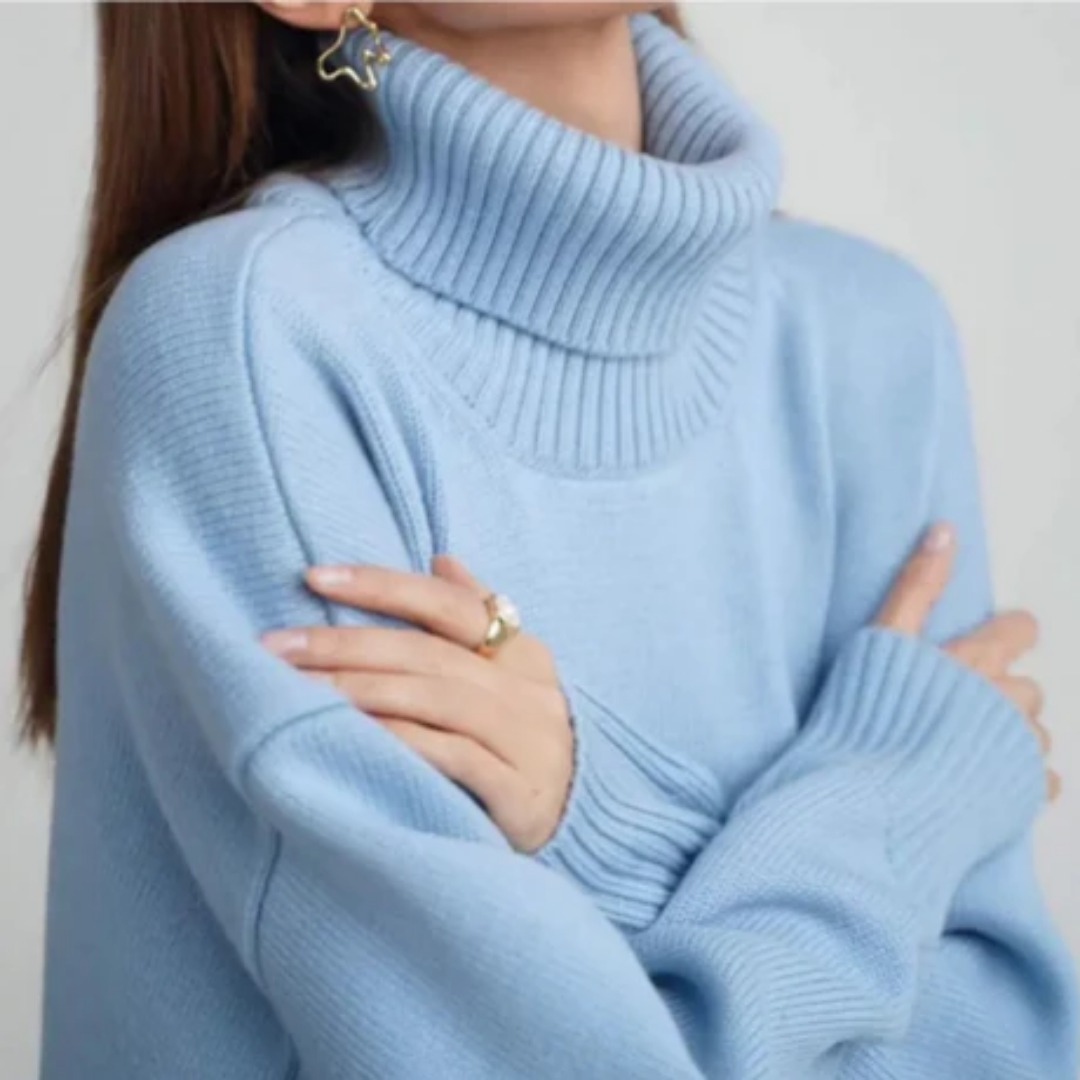 Magana | Oversized Winter Warm Turtle Neck Sweater For Women