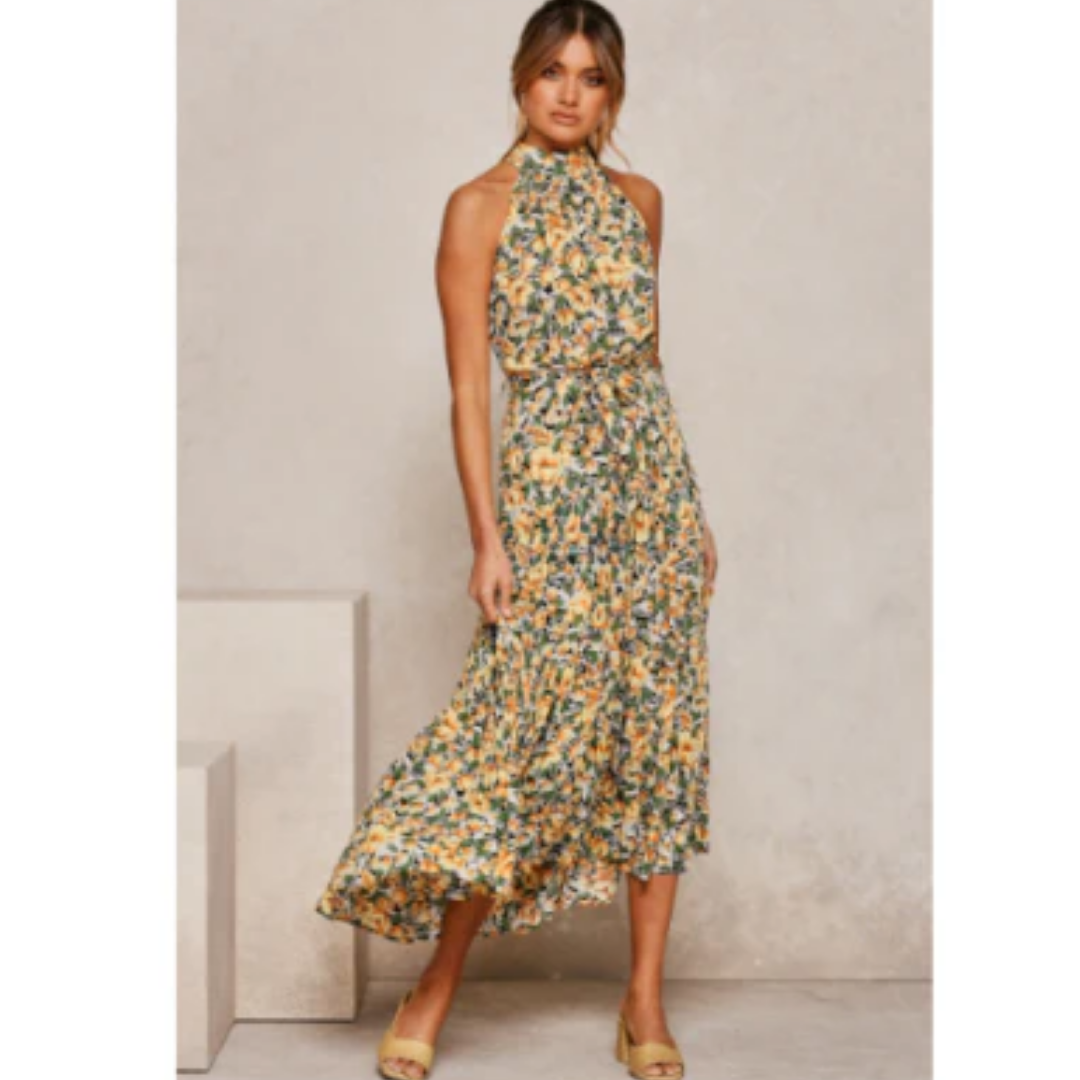 Maeann | Fancy Floral Midi Dress For Women