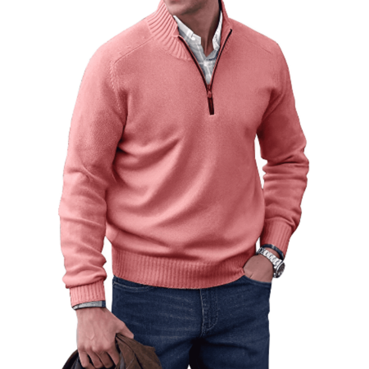 Varys | Casual Warm Half Zip Knitted Sweater For Men