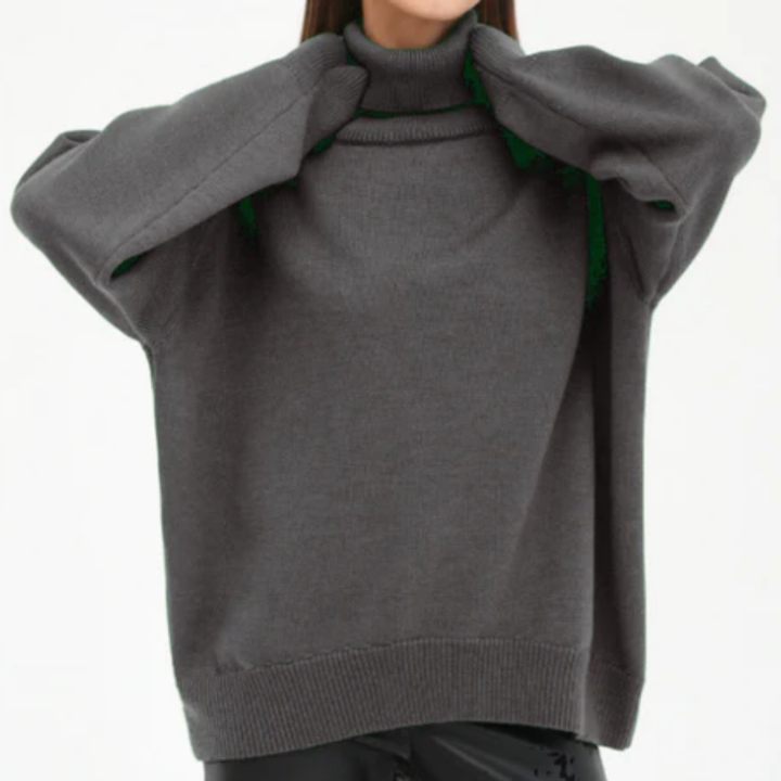 Magana | Oversized Winter Warm Turtle Neck Sweater For Women