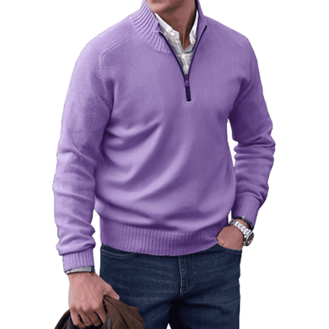 Varys | Casual Warm Half Zip Knitted Sweater For Men