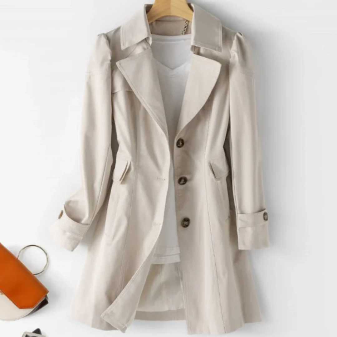 Bessie | Classic Warm Fit Button Down Coat For Women