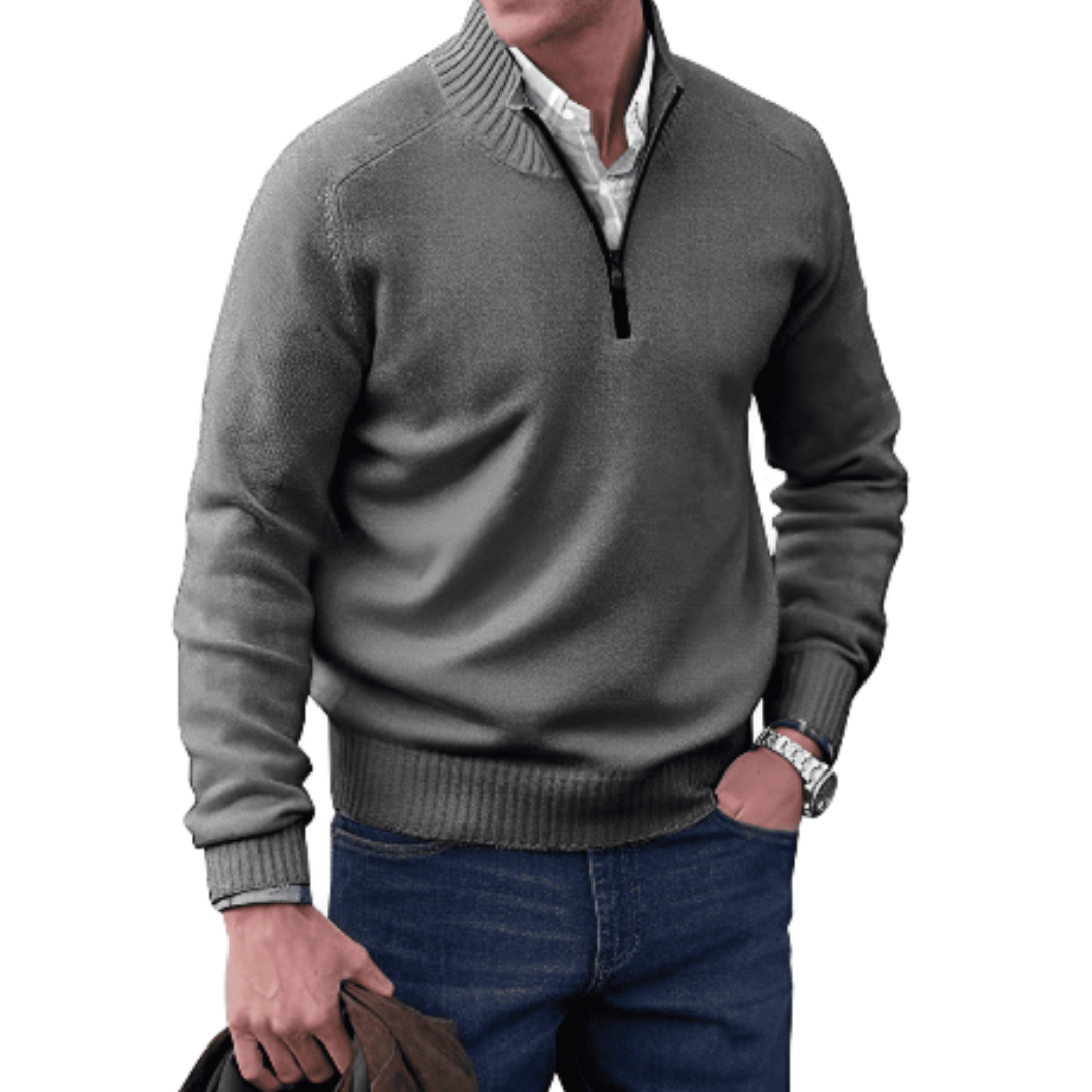 Varys | Casual Warm Half Zip Knitted Sweater For Men