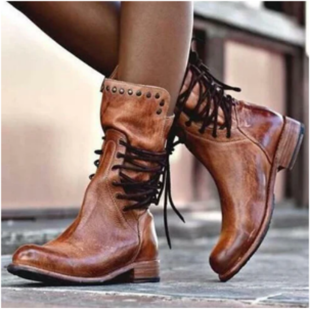 Rania | Vintage Lace Up Ankle Boots For Women