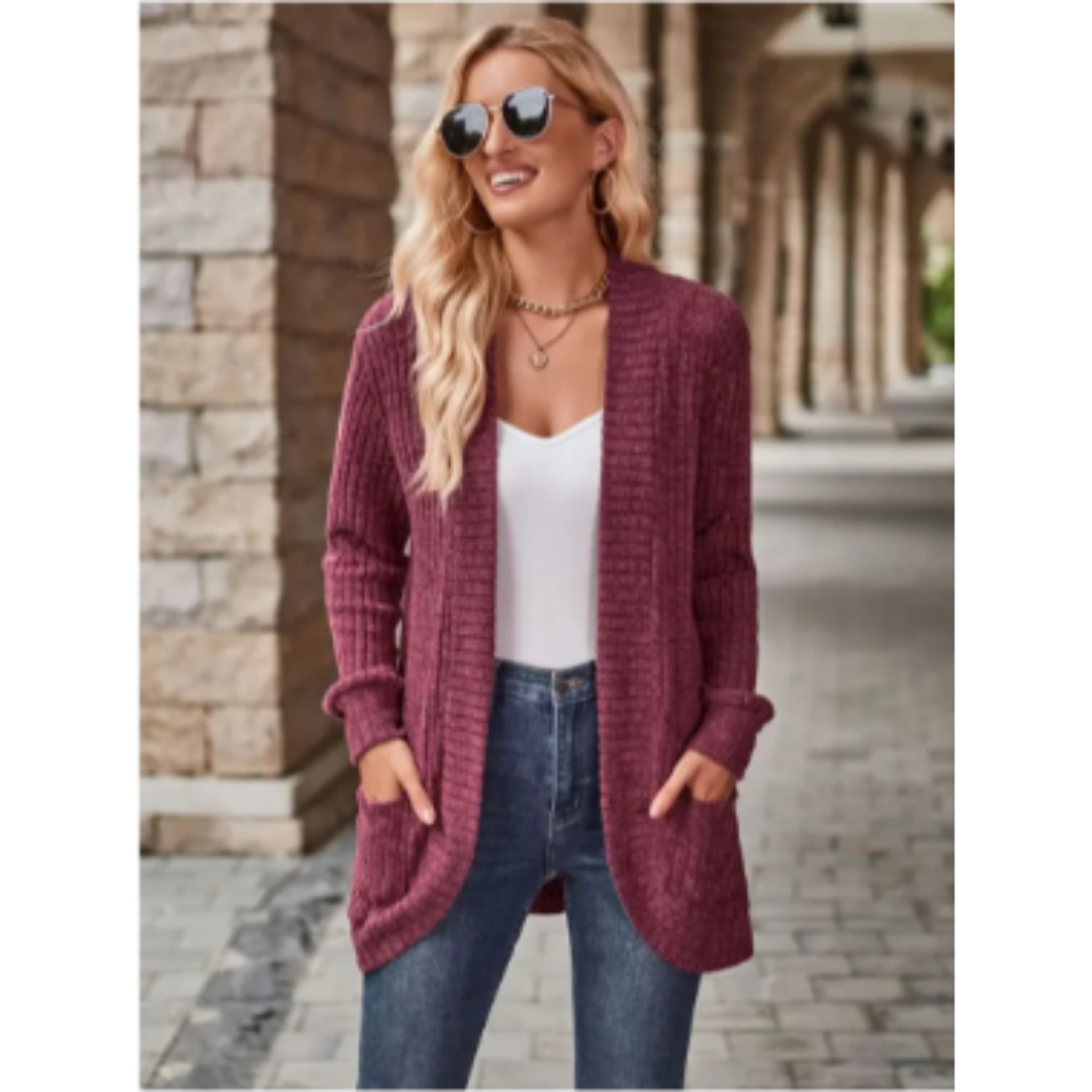 Yoonah | Casual Warm Long Knitted Cardigan For Women