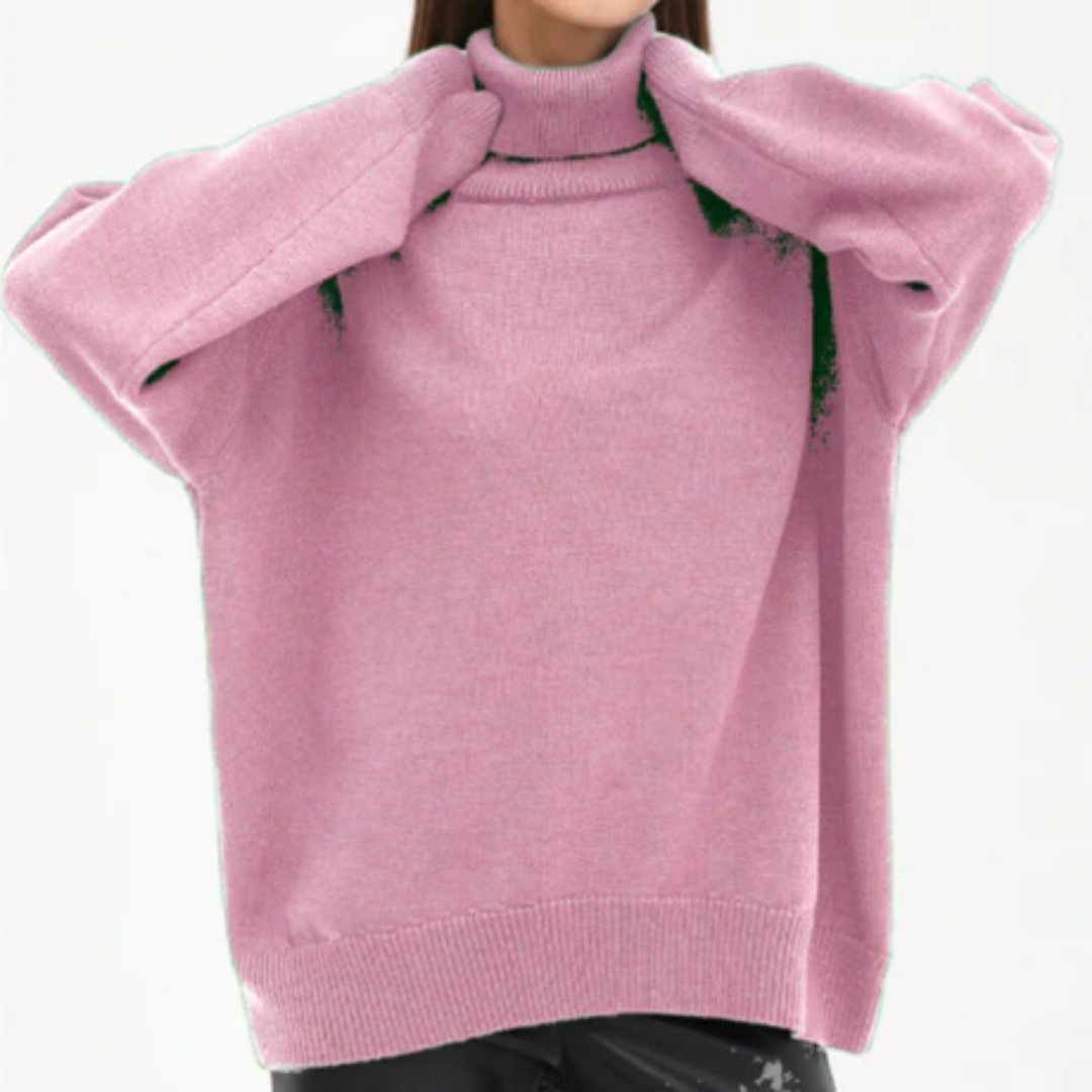 Magana | Oversized Winter Warm Turtle Neck Sweater For Women