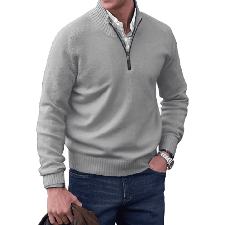 Varys | Casual Warm Half Zip Knitted Sweater For Men