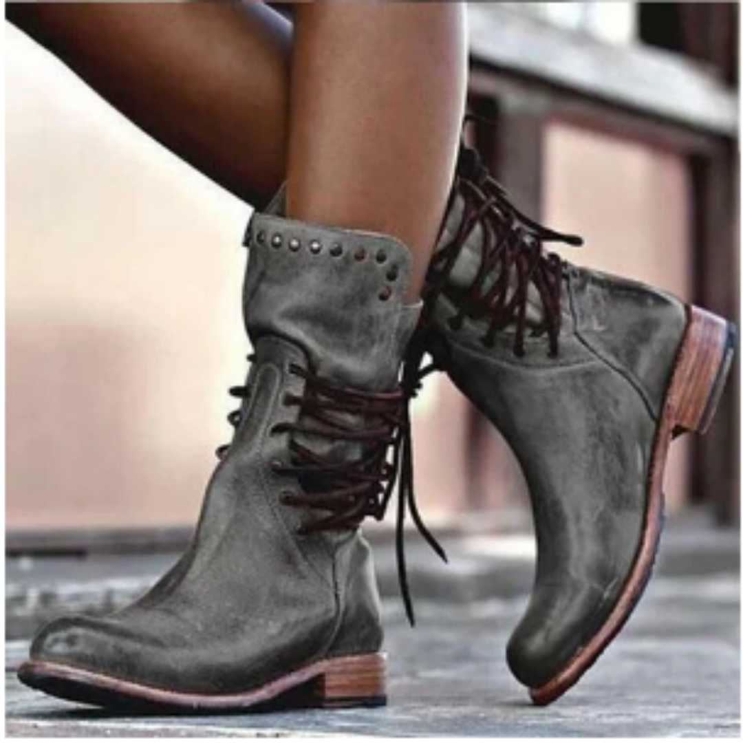 Rania | Vintage Lace Up Ankle Boots For Women