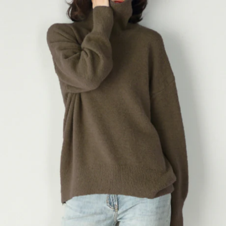 Magana | Oversized Winter Warm Turtle Neck Sweater For Women