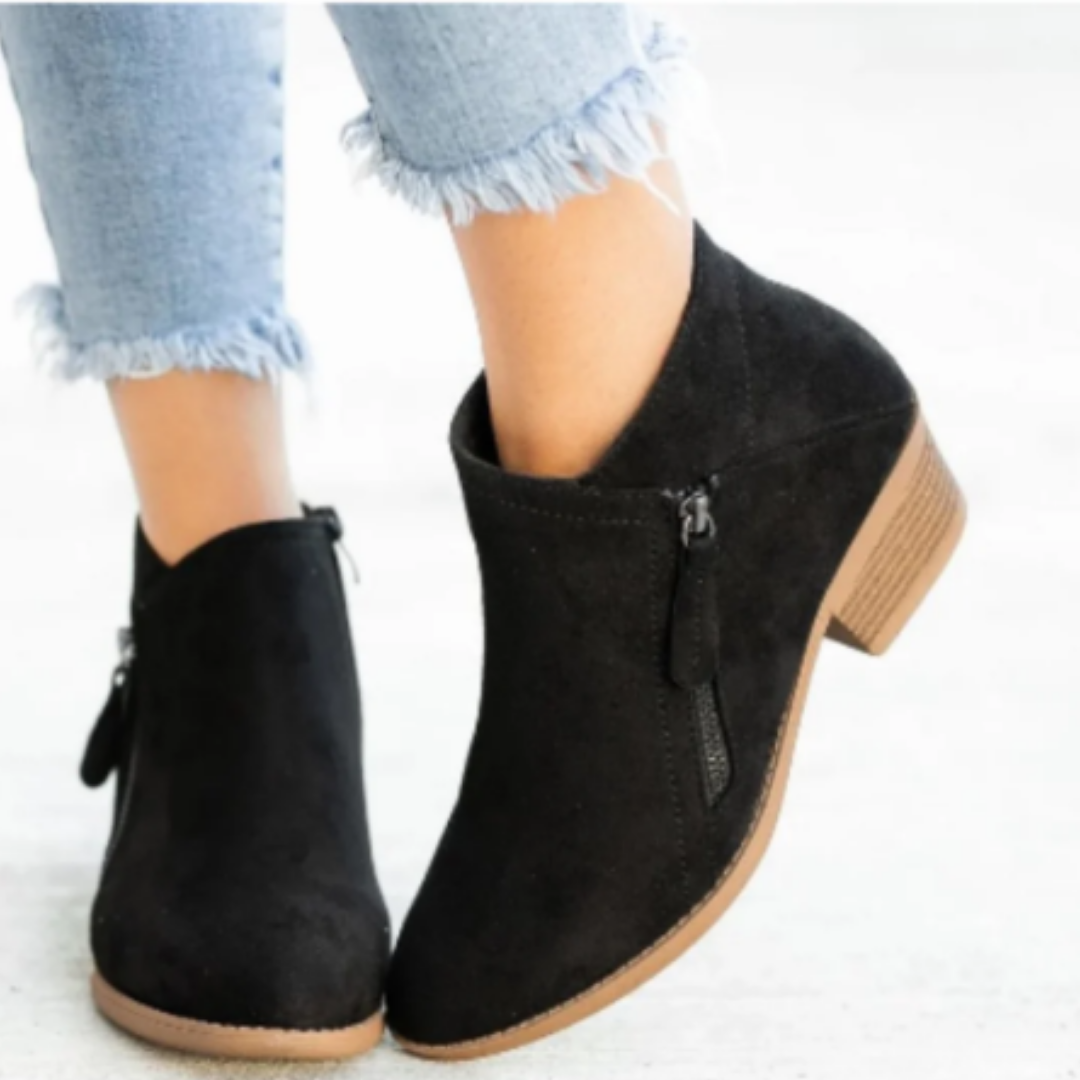 Pirouette | Winter Warm Ankle Heeled Boots For Women