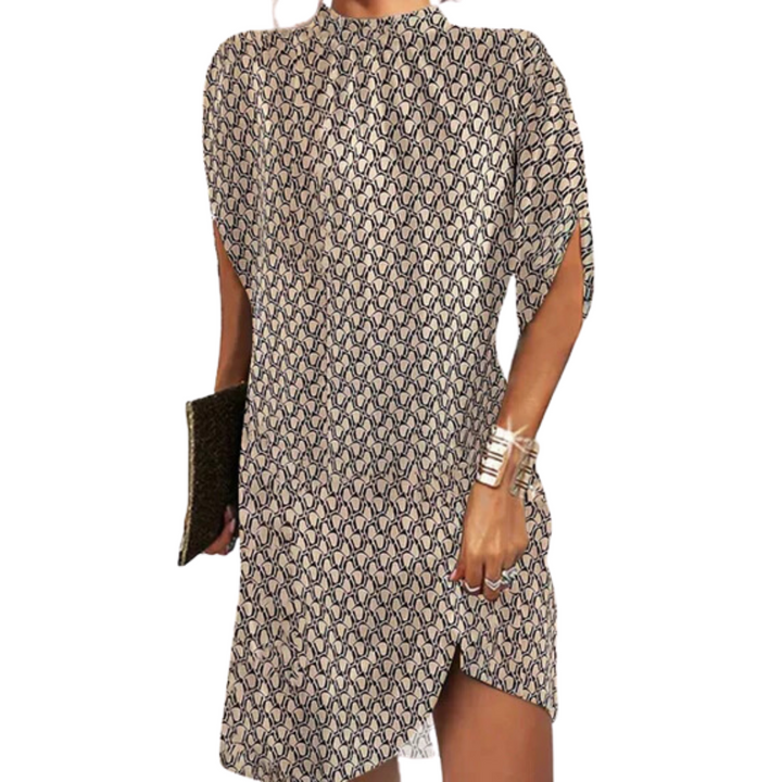 Bailey | Printed Turtle Neck Mini Dress For Women