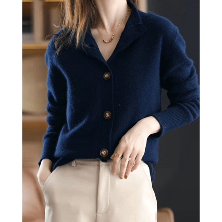 Usriama |  Button Down Knitted Cardigan For Women