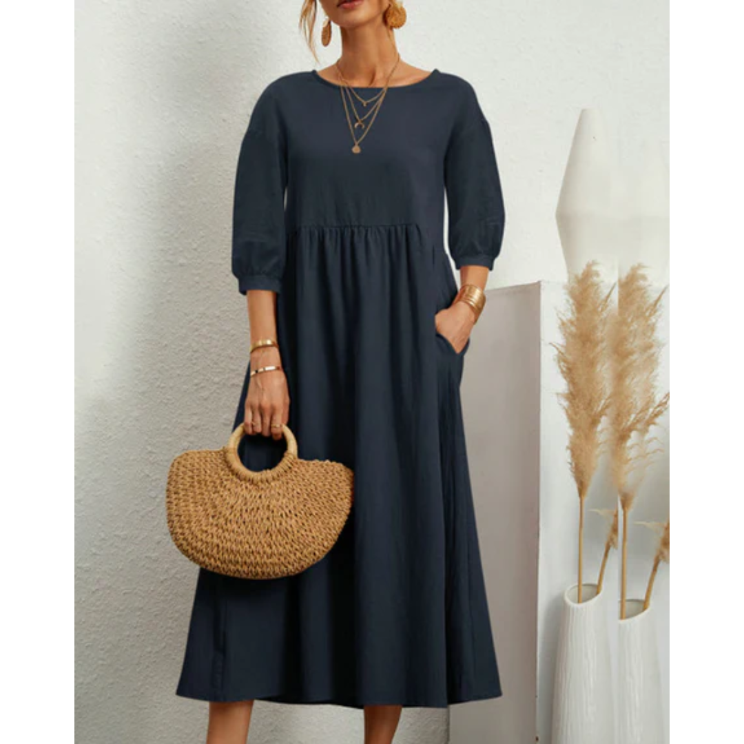 Cynthia | Summer Mid Sleeve Midi Dress For Women