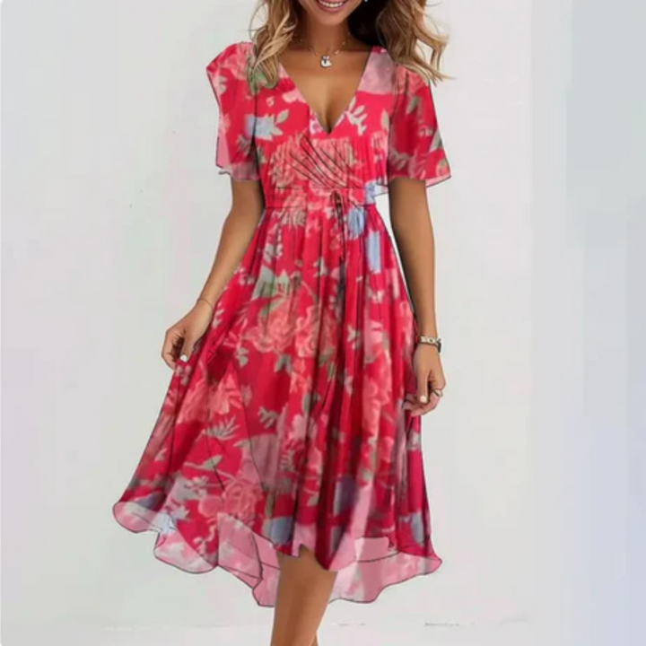 Margaret | Floral Summer Midi Dress For Women