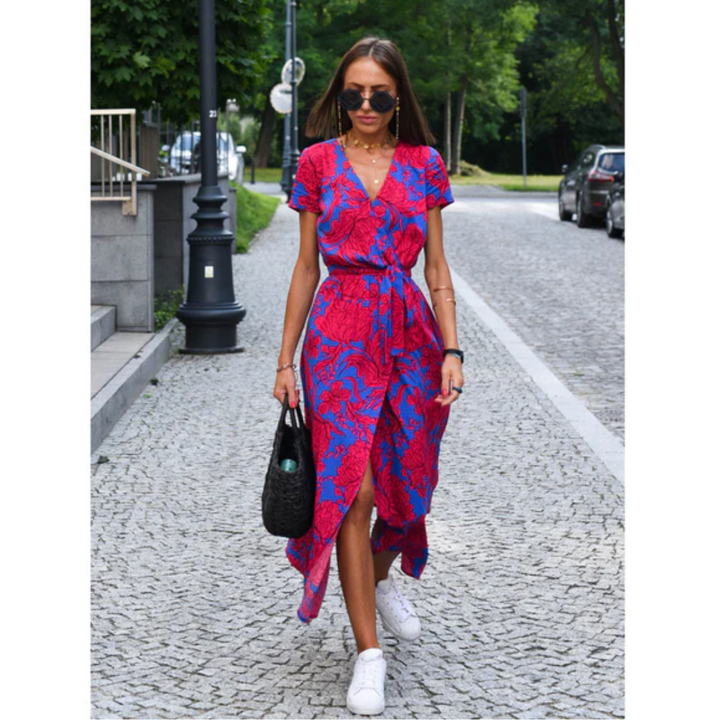 Monique | Chic Midi Wrap Dress For Women