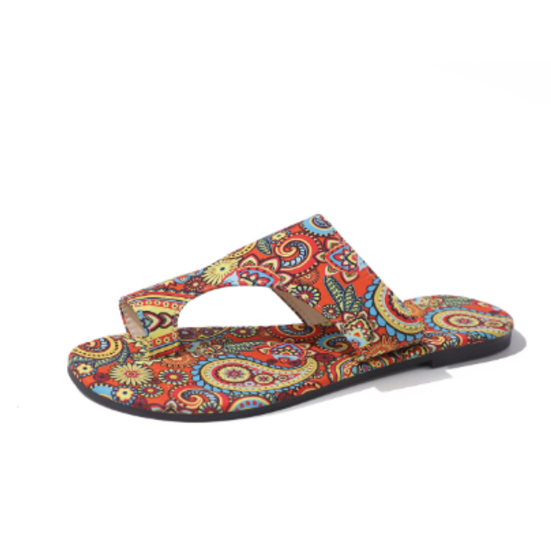 Dep | Vintage Graphic Print Orthopedic Sandals For Women