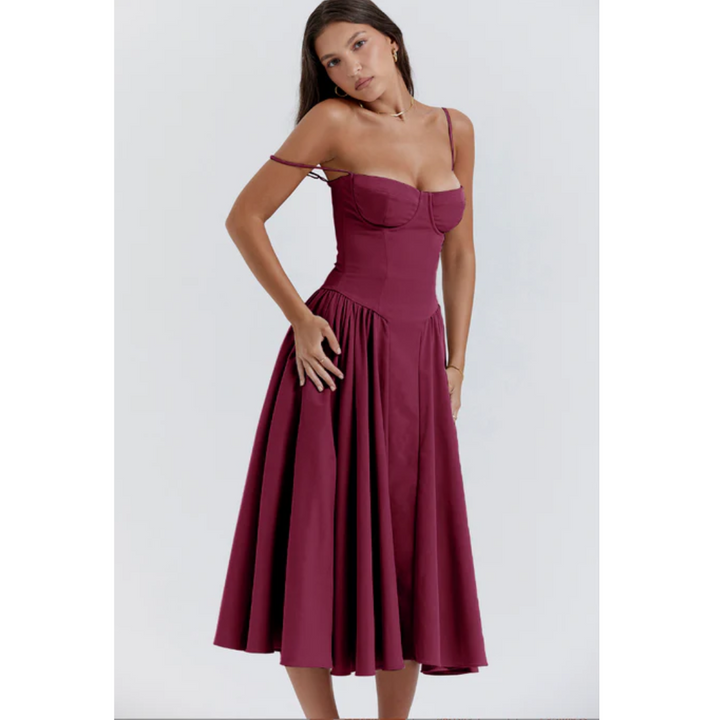 Clementine | Chic Tube Midi Dress For Women