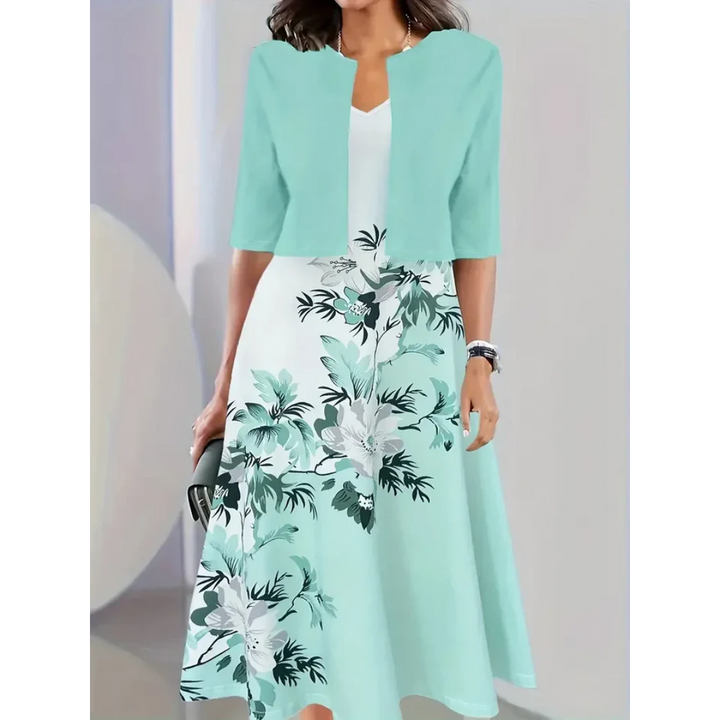 Rihanna | Wedding Guest Midi Dress With Blazer For Women