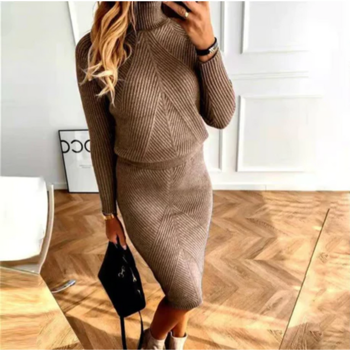 Chim | Winter Knitted Midi Dress For Women