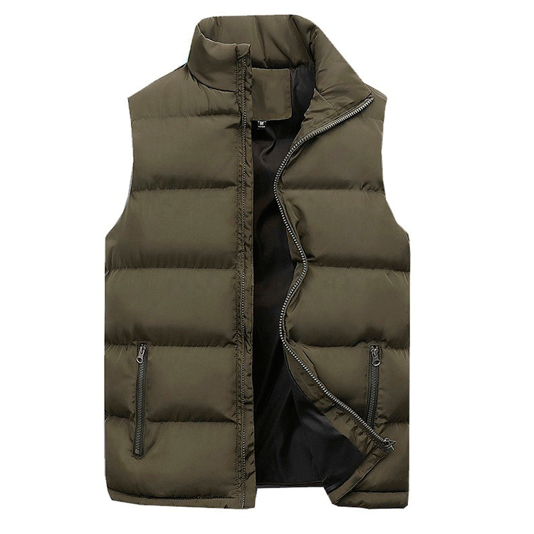 Delpho | Zipper Sleeveless Puffer Vest For Men