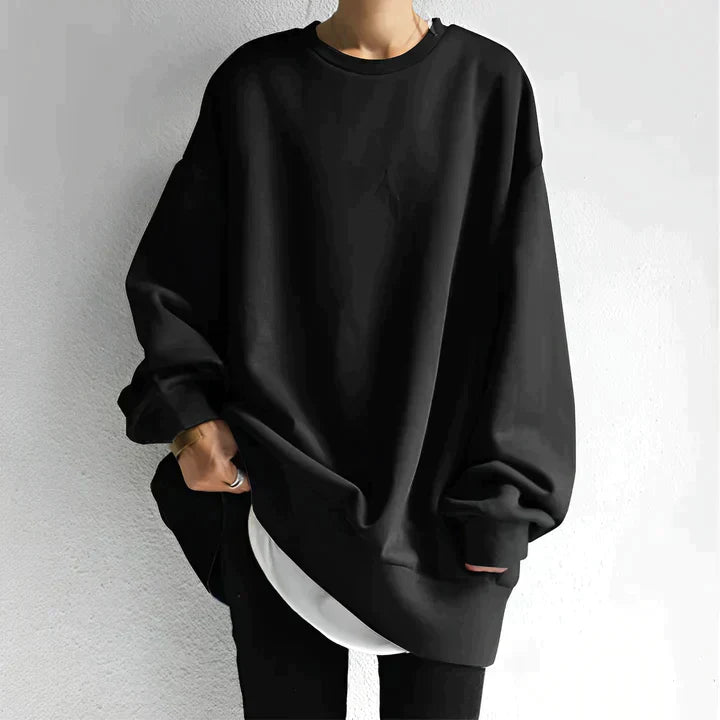 Krystil | Winter Oversized Round Neck Sweatshirt For Women