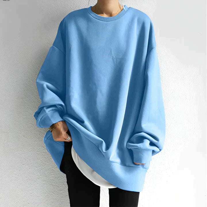 Krystil | Winter Oversized Round Neck Sweatshirt For Women