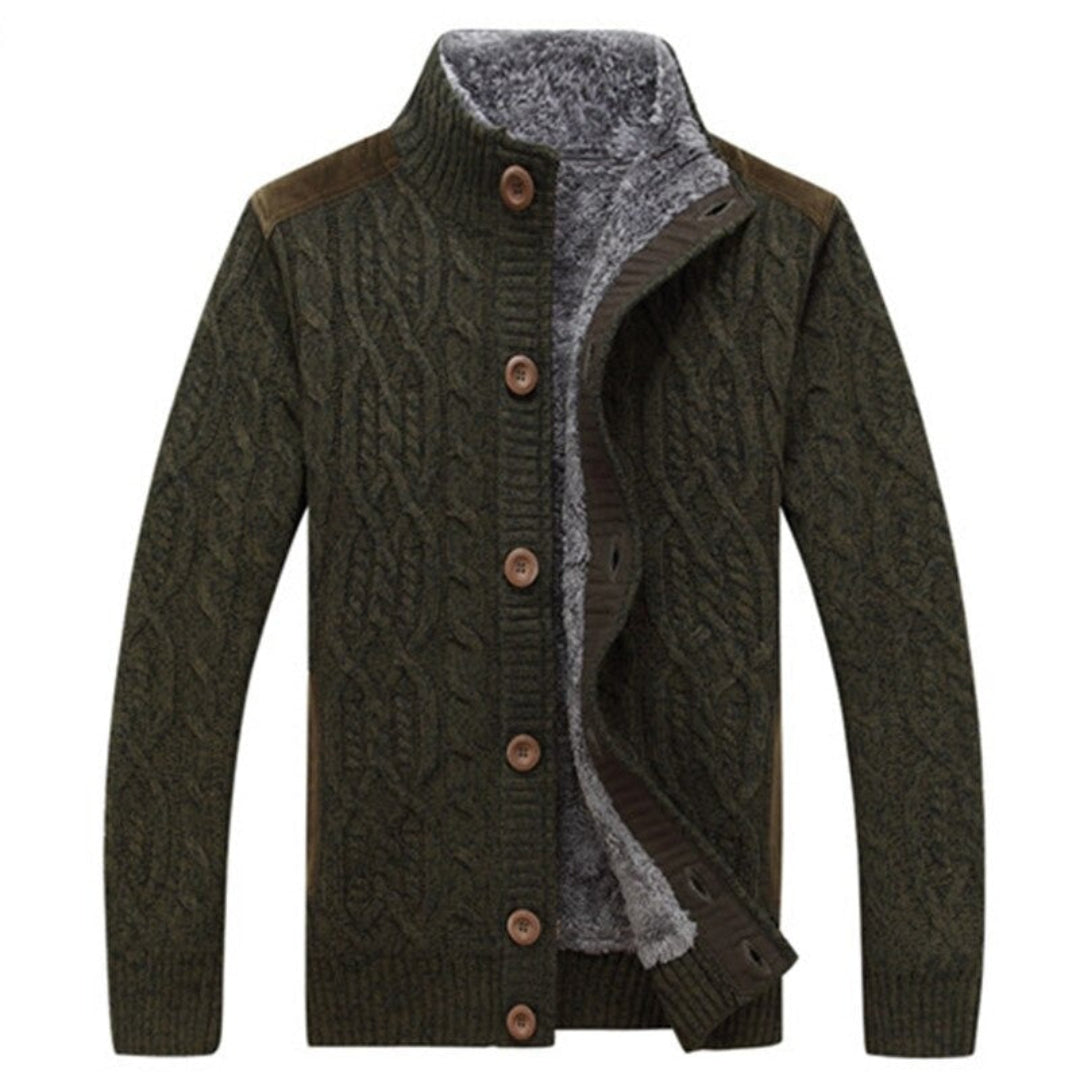 Gujar | Knitted Button Down Jacket For Men